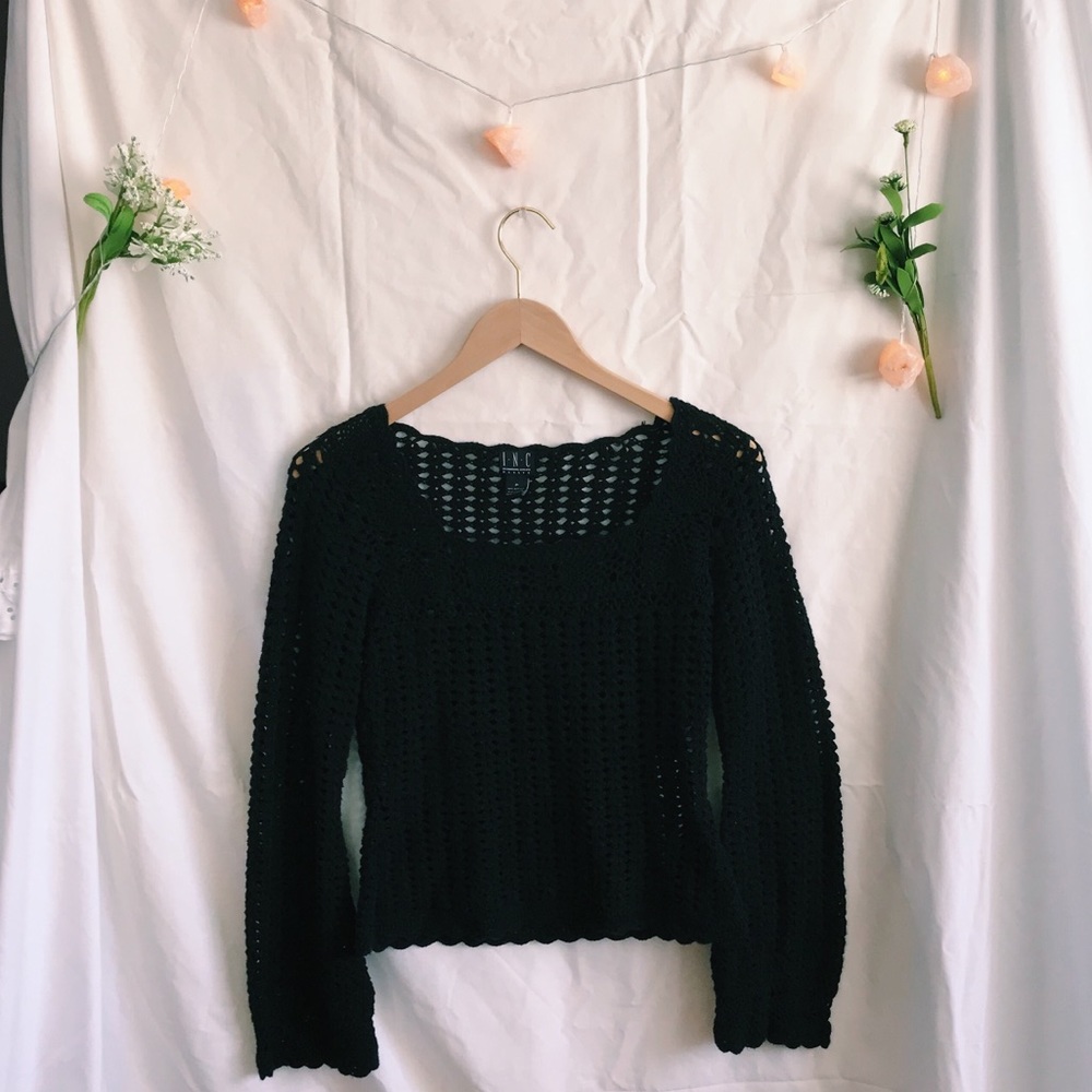Black Woven Sweater